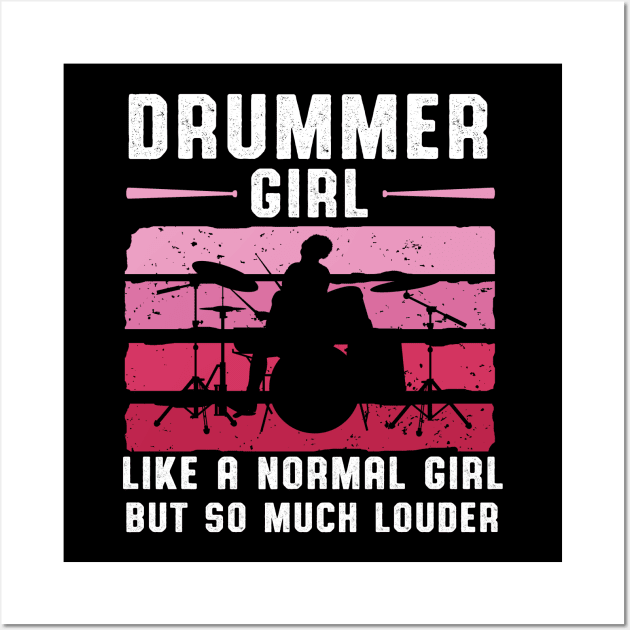 The Girl Play The Drums Wall Art by Quotes NK Tees